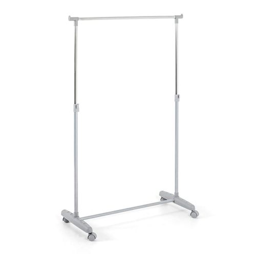 Portant Réglable En Tube D'acier Gris - L 81 X P 39 X H 96-160 Cm -pegane-