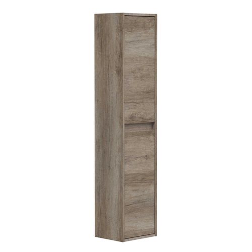 Colonne Salle De Bain Suspendue Avec 2 Portes Coloris Nordik - 140 X 30 X 26 Cm