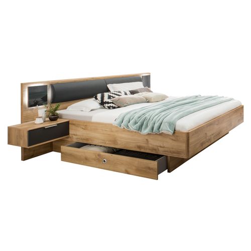 Ensemble Chambre Adulte Complète Imitation Chêne Poutre - 180 X 200 Cm