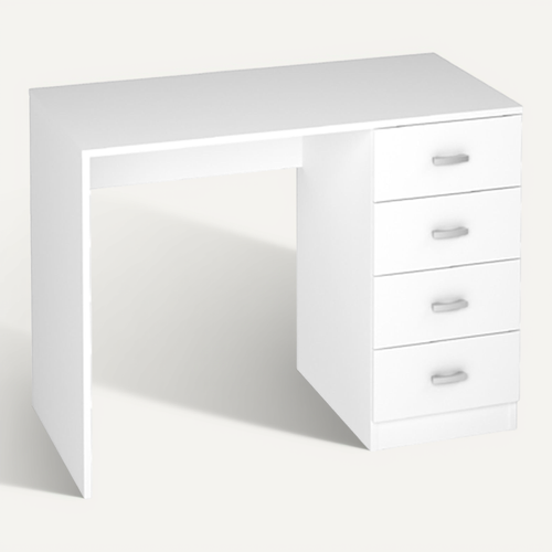 Bureau Coloris Blanc - Longueur 100 X Profondeur 50 X Hauteur 74 Cm
