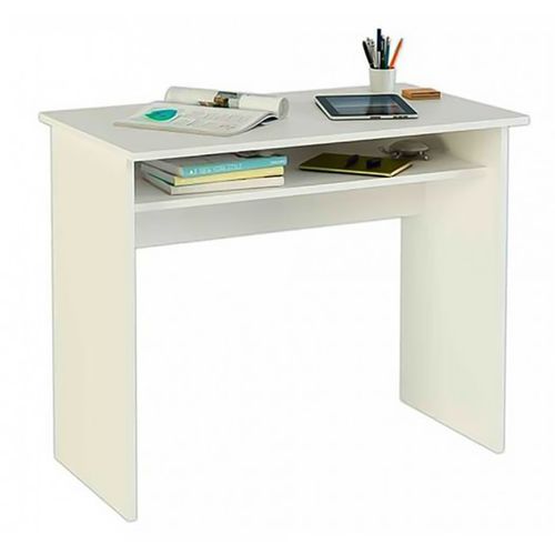 Bureau Design Coloris Blanc - Hauteur 74 X Longueur 90 X Profondeur 50 Cm