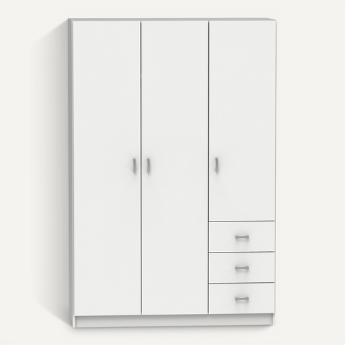 Armoire Placard / Meuble De Rangement Coloris Blanc - H. 180 X L. 120 X P. 50 Cm