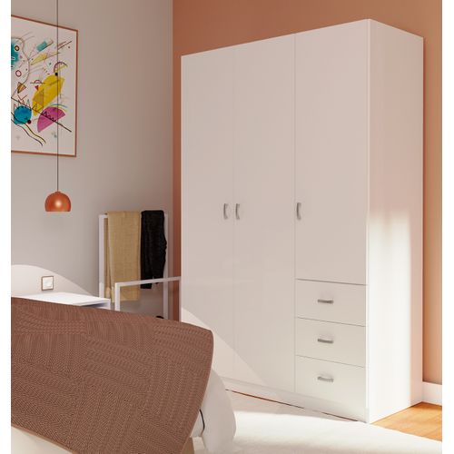 Armoire Placard / Meuble De Rangement Coloris Blanc - H. 180 X L. 120 X P. 50 Cm