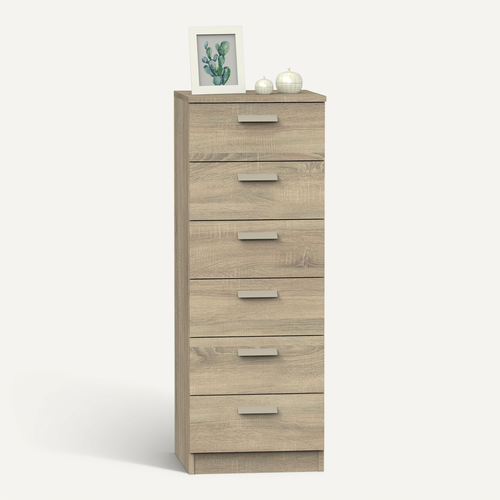 Chiffonnier Meuble De Rangement Coloris Cambrian - H. 110 X L. 40 X P. 40 Cm