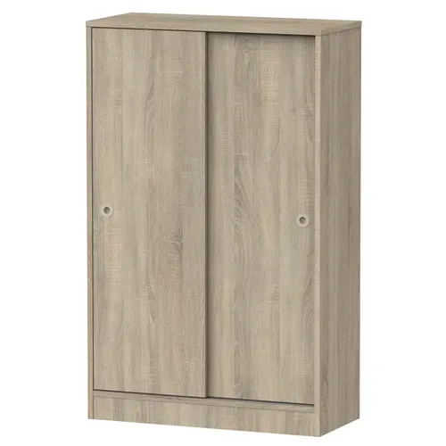 Armoire Avec 2 Portes Coulissantes Coloris Cambrian - H. 120 X L. 74 X P. 33 Cm