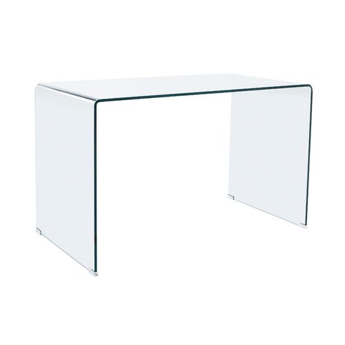 Table De Bureau Rectangulaire En Verre - Longueur 120 X Profondeur 70 X Hauteur 74 Cm