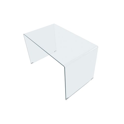 Table De Bureau Rectangulaire En Verre - Longueur 120 X Profondeur 70 X Hauteur 74 Cm