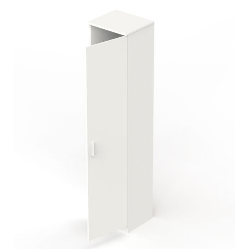 Armoire / Meuble De Rangement Coloris Blanc - H. 180 X L. 40 X P. 35 Cm