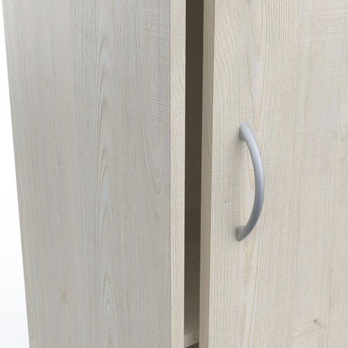 Armoire De 2 Portes Coloris Chêne Topanga - L. 68 X P. 32 X H. 105 Cm