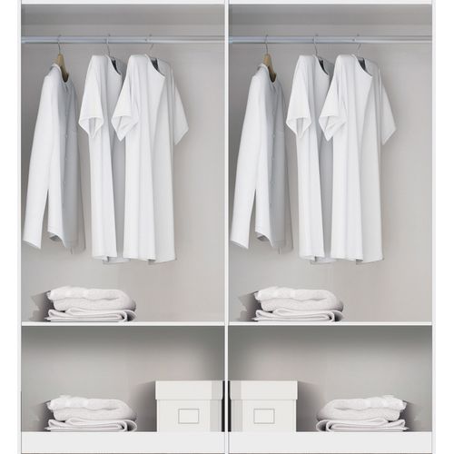 Armoire / Placard De Rangement De 2 Portes Coulissantes Coloris Blanc - L. 182 X P. 56 X H. 200 Cm