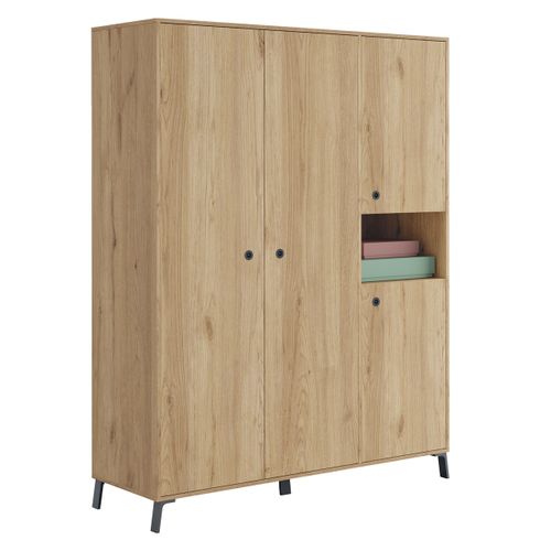 Chambre à Coucher Adulte Coloris Chêne Doré ( Armoire + 2 Chevets + Tête De Lit )