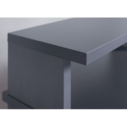 Bureau Gamer / Bureau Informatique En Bois Coloris Gris Anthracite - L. 160 X P. 91 X H. 67 Cm