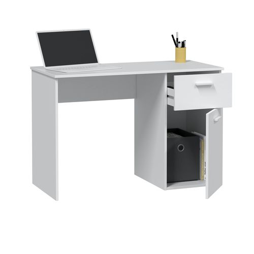 Bureau table d'ordinateur Coloris Blanc Artik - Hauteur 73 X Longueur 108 X Profondeur 50 Cm