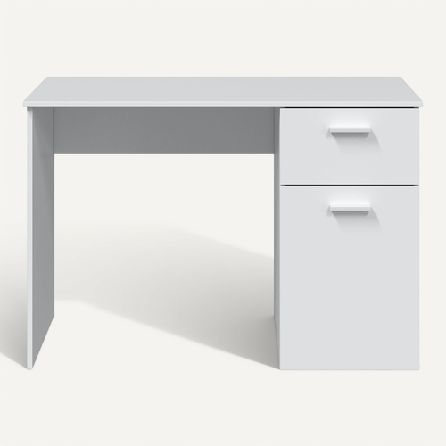 Bureau table d'ordinateur Coloris Blanc Artik - Hauteur 73 X Longueur 108 X Profondeur 50 Cm