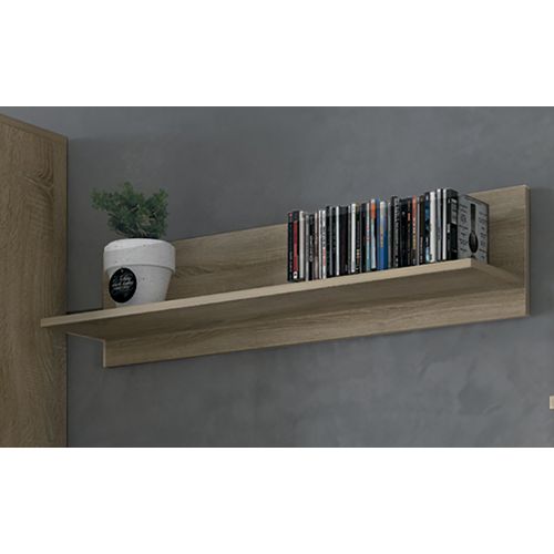 Ensemble De Salon Meuble TV +1 Étagère Murale + Armoire Avec Éclairage LED + Bibliothèque