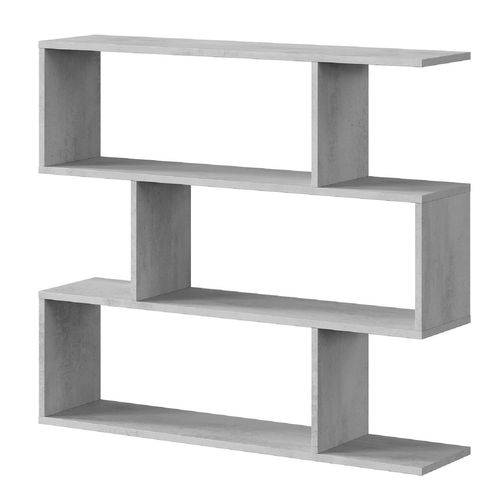 Bibliothèque, Étagère Basse 3 Niveaux En Bois Mélaminé - L. 110 X P. 24 X H. 97 Cm