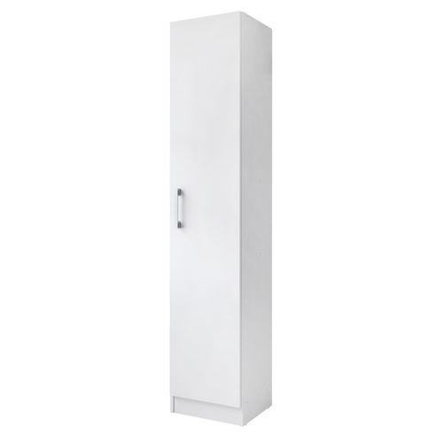 Armoire, Placard De Rangement Avec 1 Porte Coloris Blanc - L. 35 X P. 32 X Hauteur 170 Cm