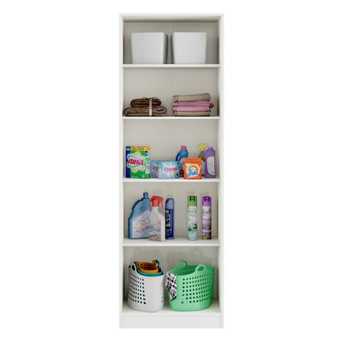 Armoire, Placard De Rangement Avec 2 Portes Coloris Blanc - L. 56 X P. 34 X Hauteur 169 Cm