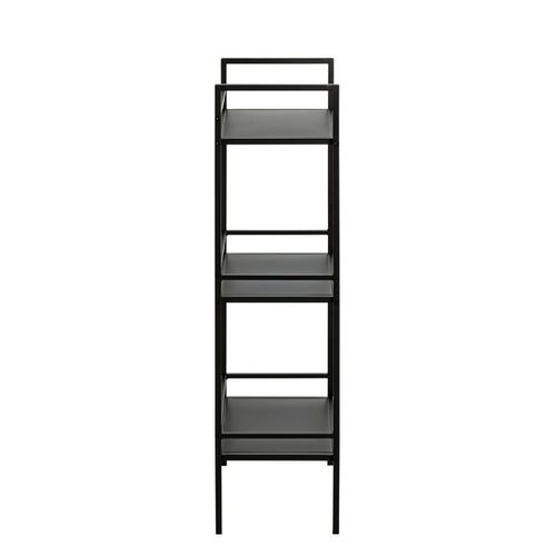 Etagère, Meuble Étagère En Métal Coloris Noir - Longueur 35 X Profondeur 25 X Hauteur 95 Cm