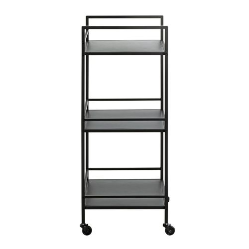 Etagère, Meuble Étagère En Métal Coloris Noir - Longueur 35 X Profondeur 35 X Hauteur 92 Cm