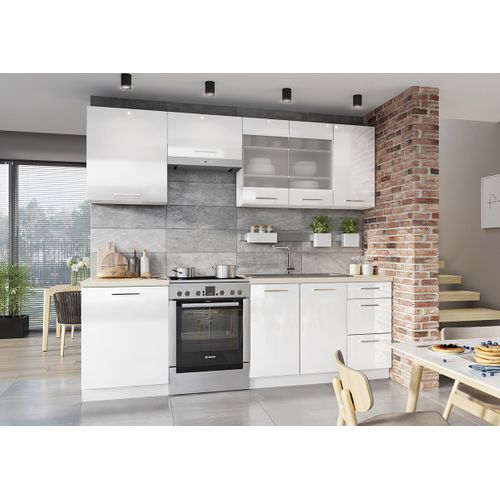 Meuble Bas De Cuisine de 2 Portes Coloris Blanc - Longueur 80 X Profondeur 44,60 X Hauteur 82 Cm