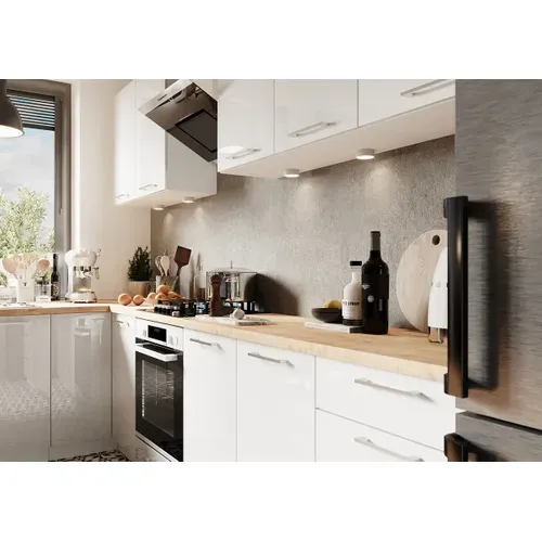 Meuble Bas De Cuisine de 2 Portes Coloris Blanc - Longueur 80 X Profondeur 44,60 X Hauteur 82 Cm