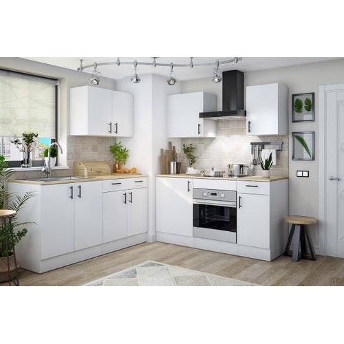 Meuble à Suspendre, Meuble Haut Pour Cuisine Avec 2 Portes Coloris Blanc Brillant