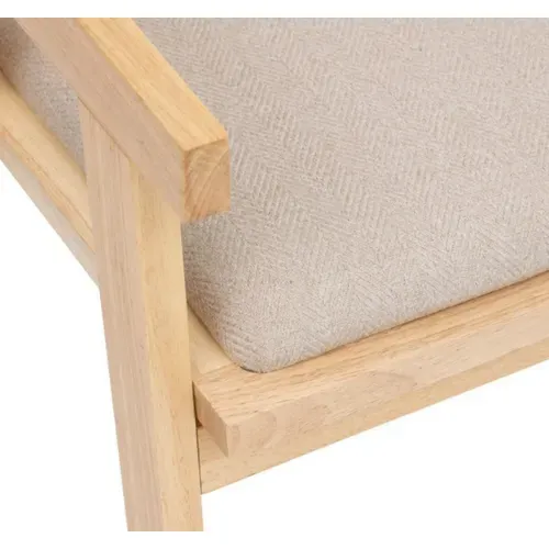 Chaise Fauteuil En Bois Naturel Avec Assise Rembourrée Et Dossier En Cannage