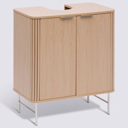 Meuble Sous-lavabo Salle De Bas 2 Portes - Longueur 70 X Largeur 40 X Hauteur 80 Cm