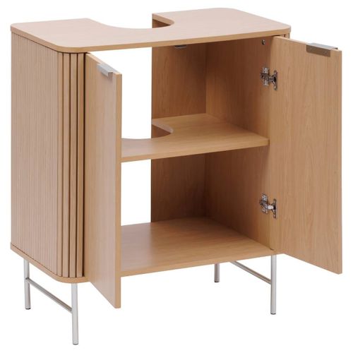 Meuble Sous-lavabo Salle De Bas 2 Portes - Longueur 70 X Largeur 40 X Hauteur 80 Cm