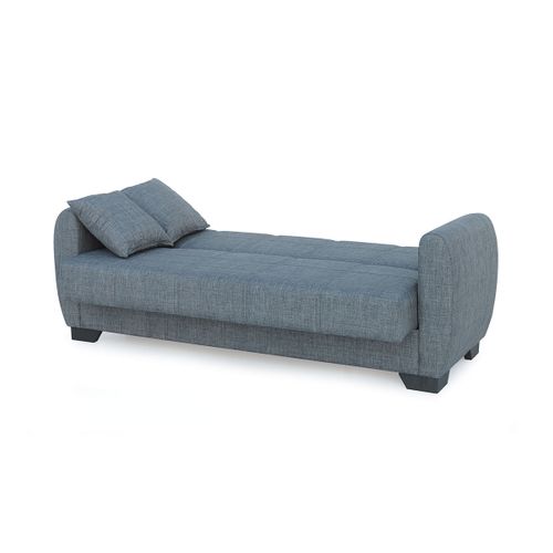 Canapé-lit En Tissu Gris Sofa Convertible - Longueur 234 X Hauteur 102 X Profondeur 86 Cm