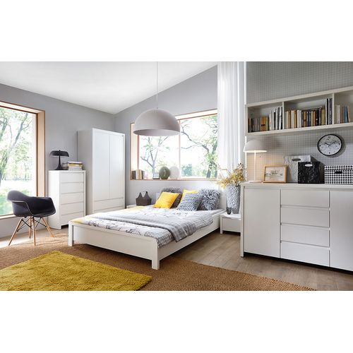 Table De Chevet Table De Nuit Avec Tiroir, Coloris Blanc/blanc Mat - L. 51 X P. 40,5 X H. 33,5 Cm