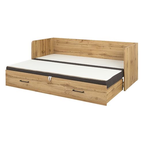 Lit canapé Convertible 80-160x200 cm avec Coffre de Rangement, Matelas et 3 oreillers