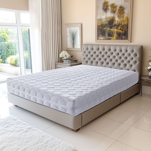 Matelas Latex 140x190 Cm Ferme Déhoussable 7 Zones Confort Respirant Rembourrage Polyester
