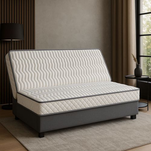 Matelas Souple Clic Clac 140x200x15 Cm Avec Alèse Et Oreiller Visco Latex 5 Zones De Confort