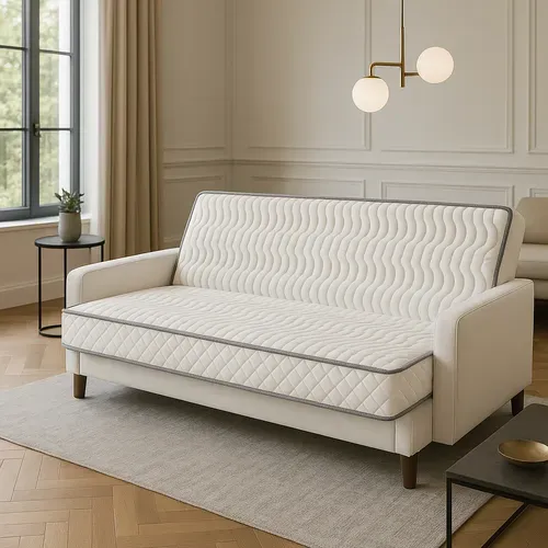Matelas Ferme Clic Clac 130x190x20 Cm 5 Zones Confort Mousse Haute Résilience 100% Polyester