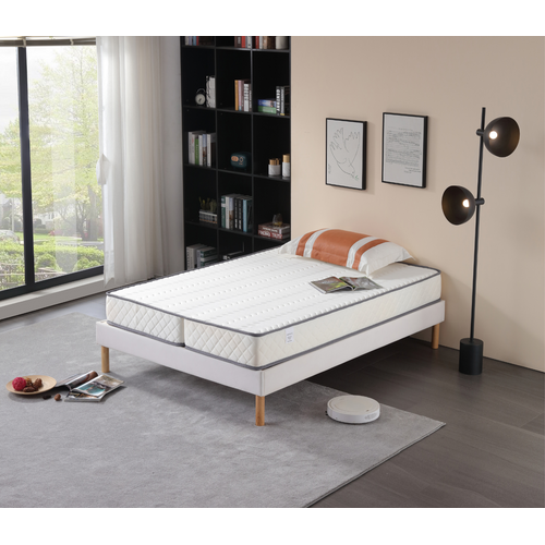 Matelas Ferme Clic Clac 130x190x20 Cm 5 Zones Confort Mousse Haute Résilience 100% Polyester