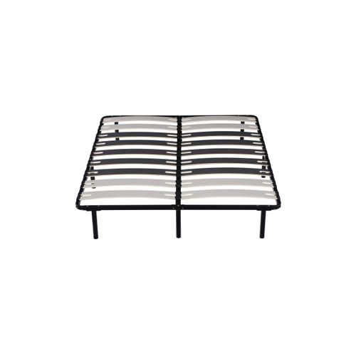 Sommier Cadre à Lattes Metal 120x200 Cm - Solide Et Confortable - Montage Facile - Pieds Inclus
