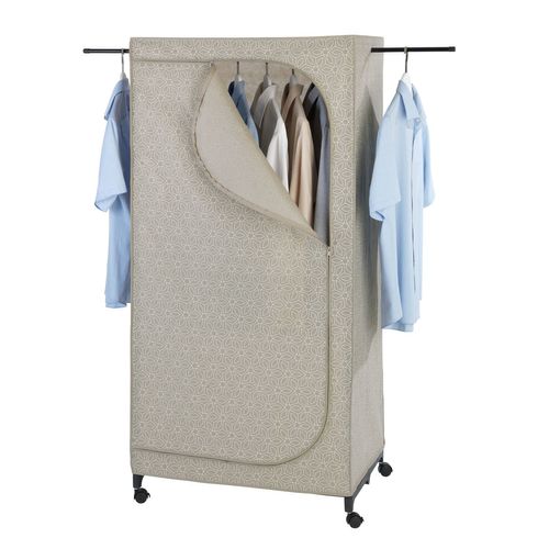 Armoire Penderie Tissu Balance - L. 75 X H. 160 Cm - Taupe