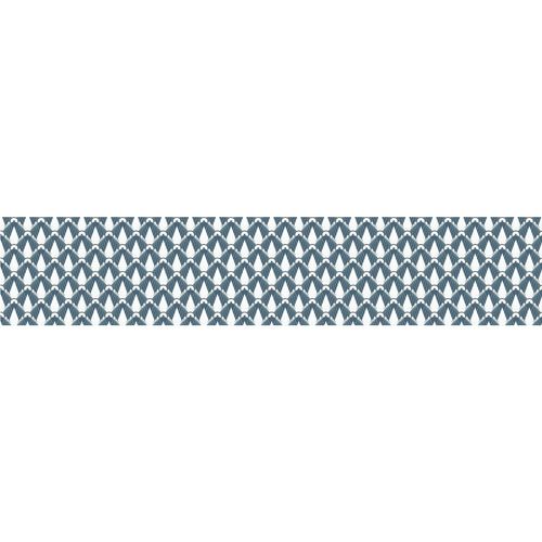Crédence Adhésive Scandinave En Pvc Décoration - L. 200 X L. 40 Cm - Bleu