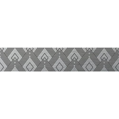 Crédence Adhésive En Aluminium Art Décoration - L. 20 X L. 90 Cm - Noir