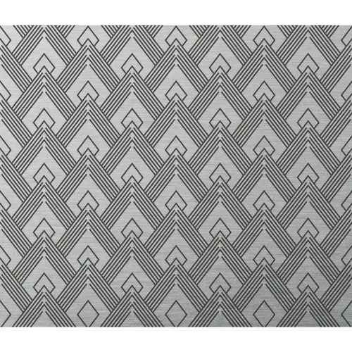 Crédence Adhésive En Aluminium Art Décoration - L. 70 X L. 40 Cm - Noir