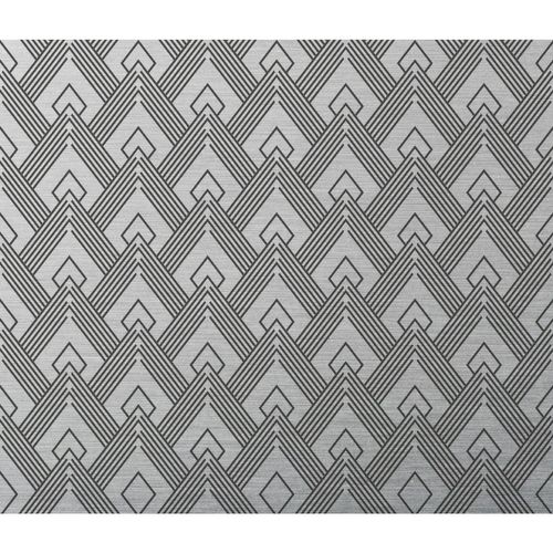 Crédence Adhésive En Aluminium Art Décoration - L. 20 X L. 20 Cm - Noir