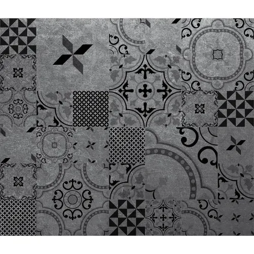 Crédence Adhésive En Alu Imitation Métal - L. 70 X L. 60 Cm - Noir