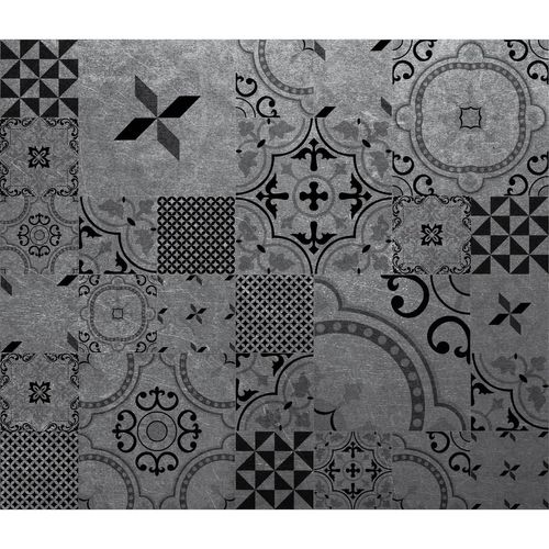Crédence Adhésive En Alu Imitation Métal - L. 20 X L. 20 Cm - Noir