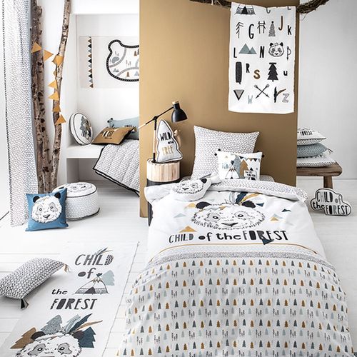 Tapis De Chambre Enfant Forest - L. 170 X L. 60 Cm - Blanc