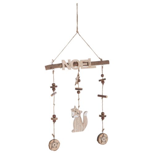 Décoration De Noël à Suspendre En Bois Rustique - Marron