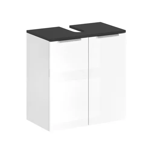 Meuble Sous Vasque Design Samy - L. 56 X H. 60 Cm - Blanc