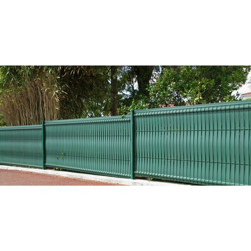 Kit De Lamelle Occultante Pvc Avec Clip De Fixation De 50 M Pour Grillage Rigides - Vert