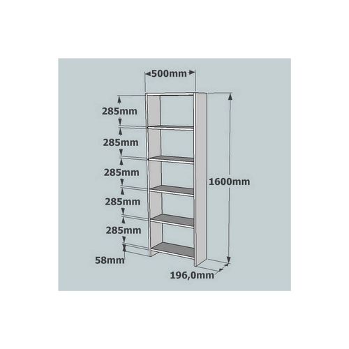 Bibliothèque New 160 Cm - Marron Noix